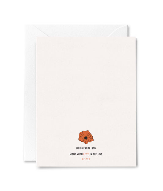 Hand Holding Flower Bouquet Card