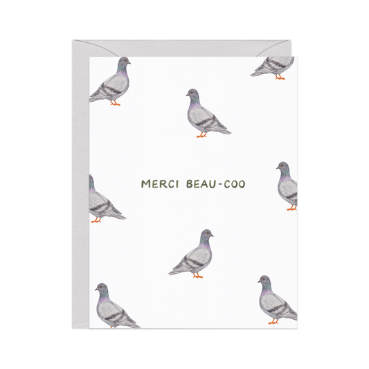 Merci Beau-coo Thank You Card