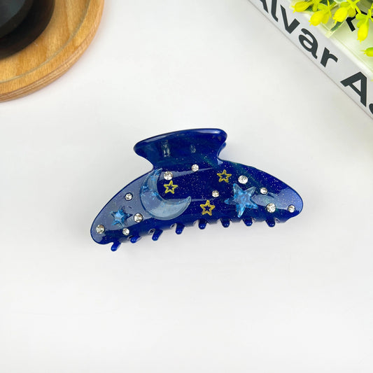 Bedazzle Moon Hair Clip