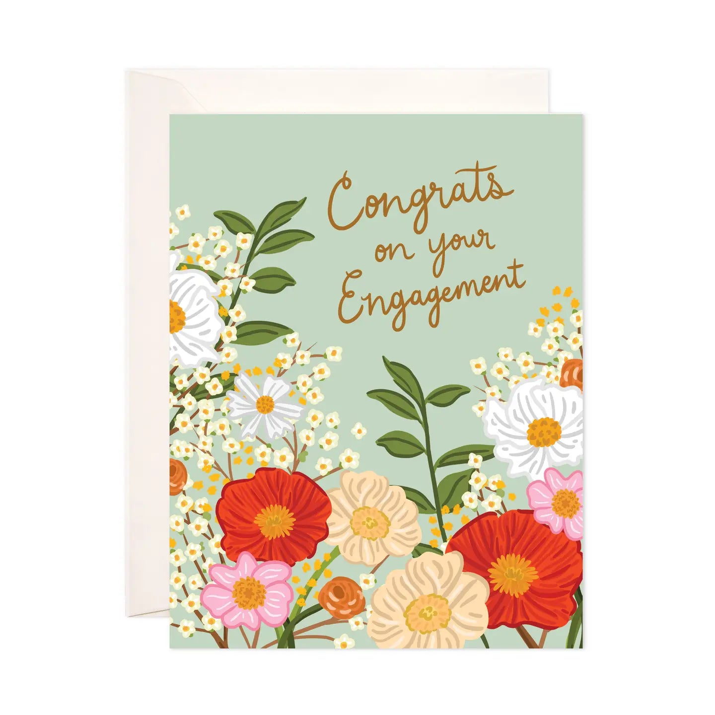 Floral Engagement Card