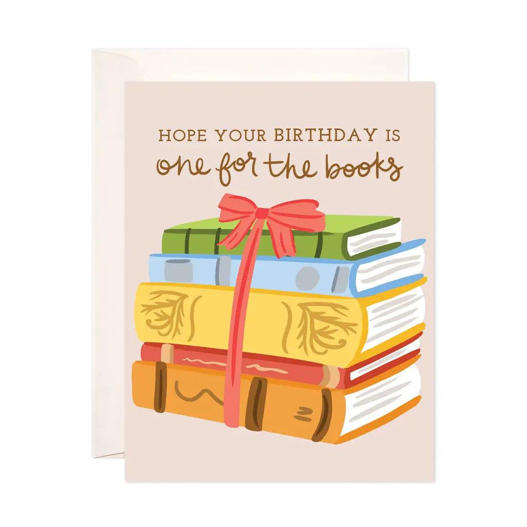 For The Books Birthday Card
