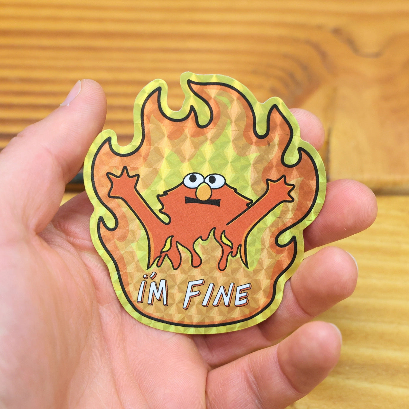 I'm Fine Elmo Sticker