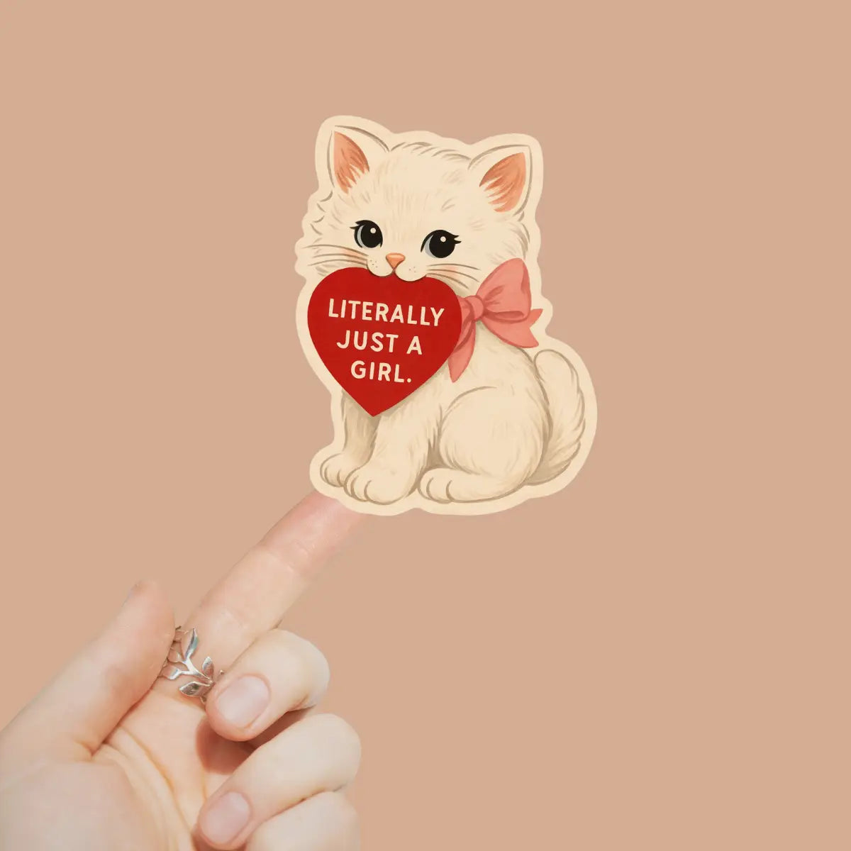 Just a Girl Kitty Sticker