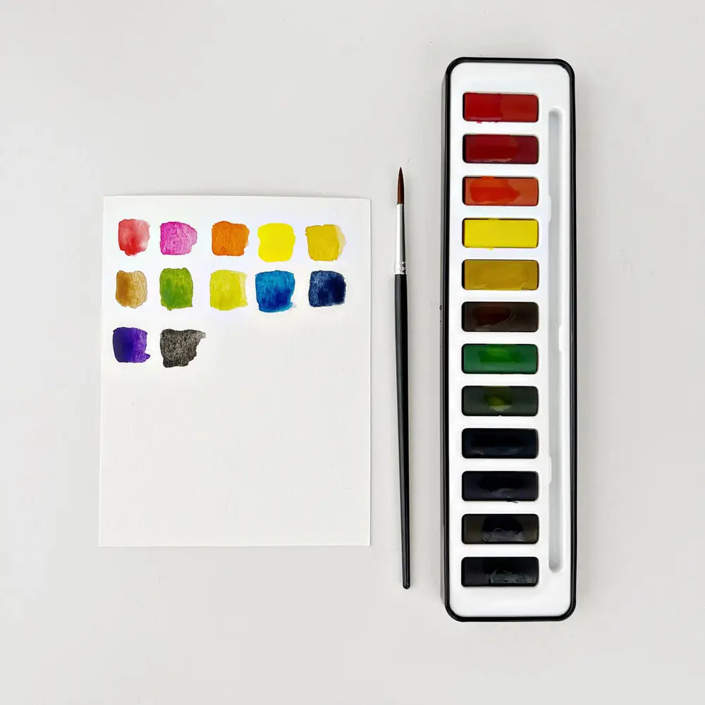 Watercolor Paint & Brush Set