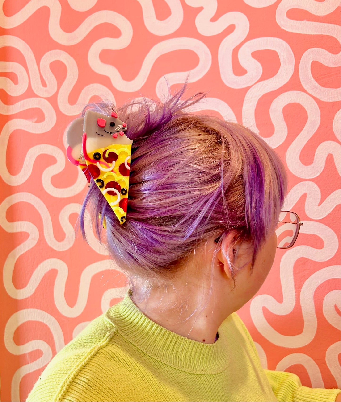 Pizza Rat Hair Clip