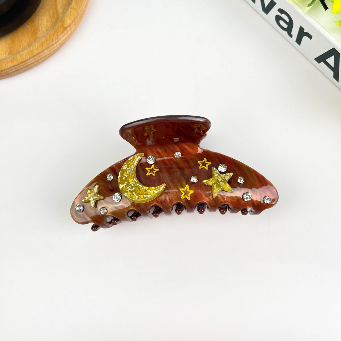 Bedazzle Moon Hair Clip