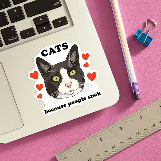 Cats Over People Sticker