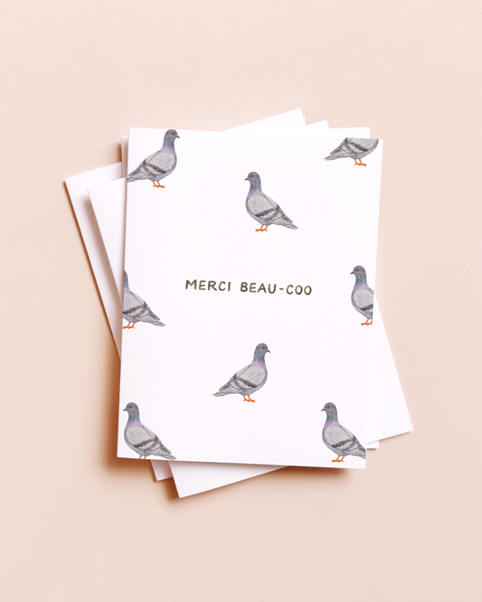 Merci Beau-coo Thank You Card