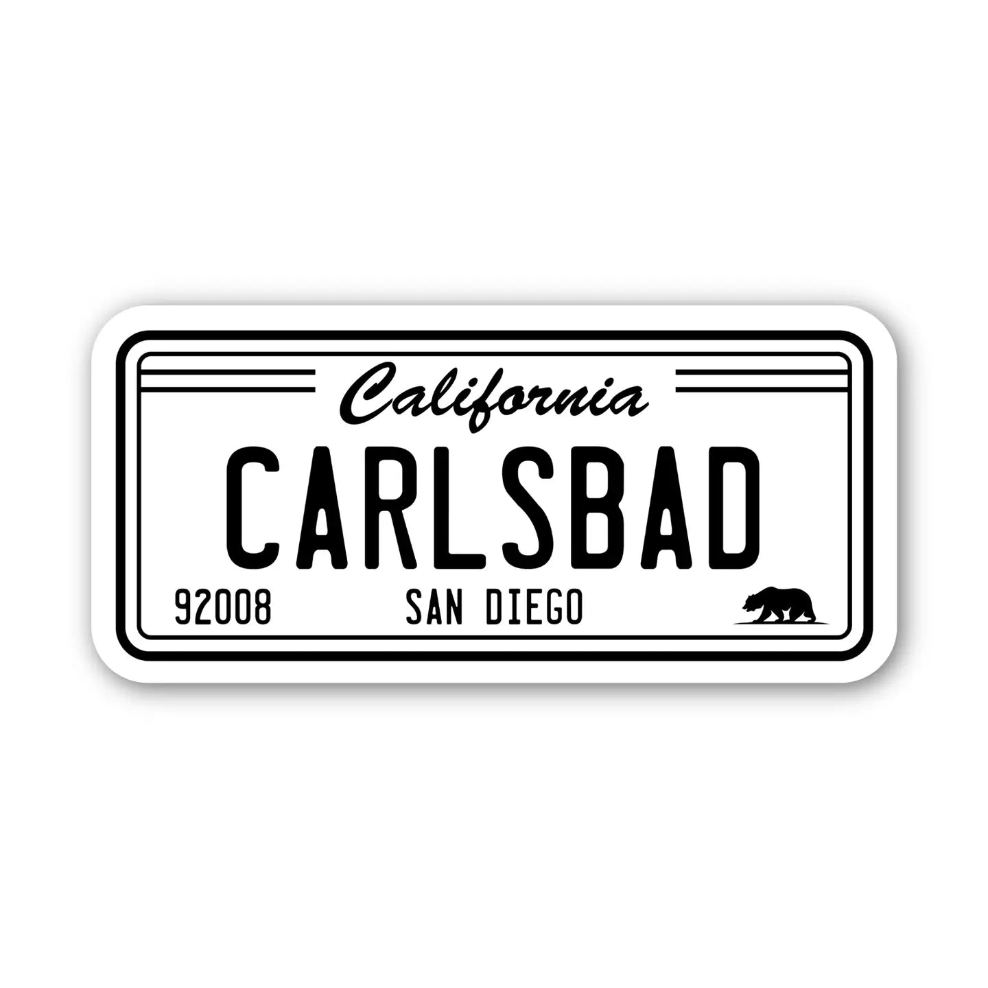 Carlsbad License Plate Sticker