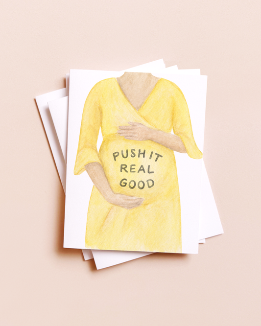 Push It Pregnancy Funny Card