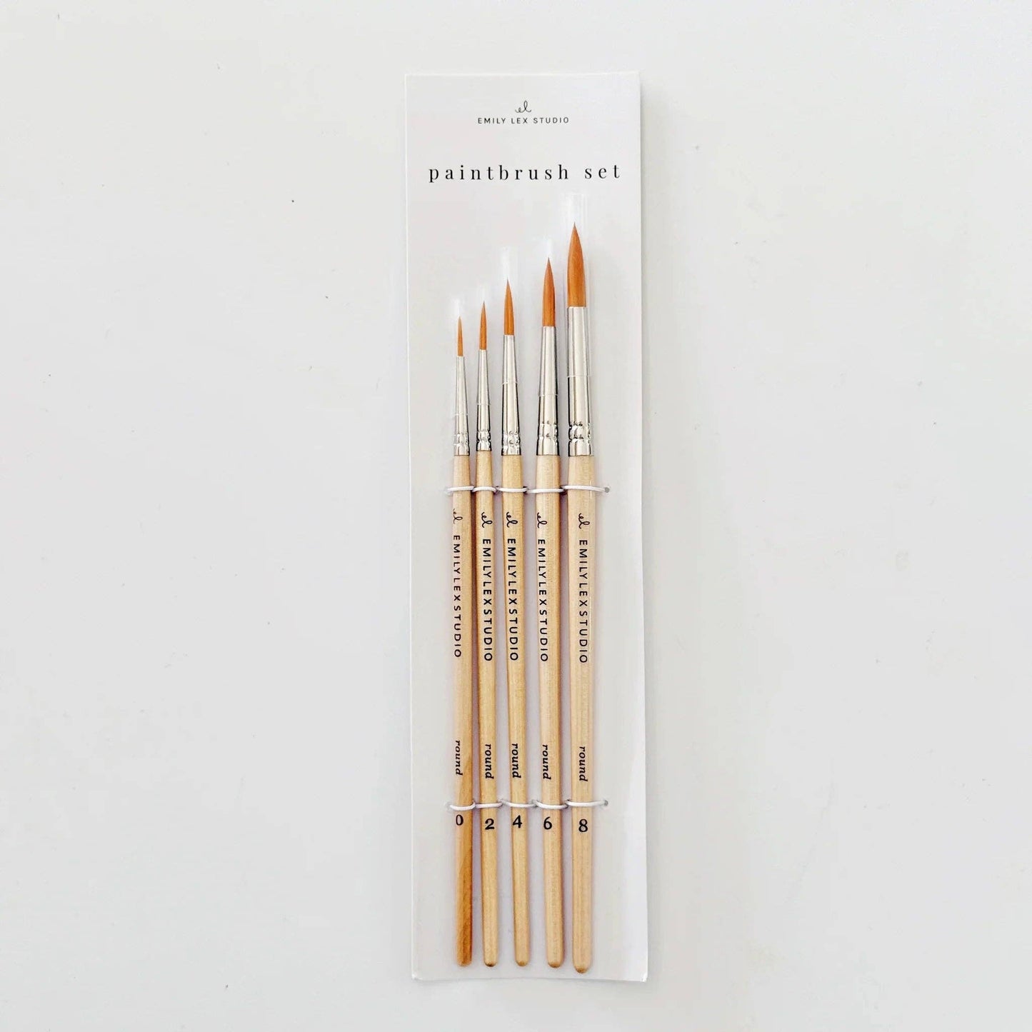 Watercolor Paintbrush Set of Five Brushes