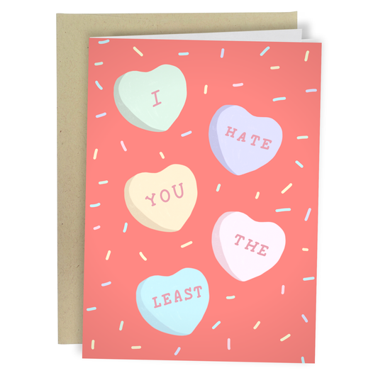 Hate You The Least Valentine's Day Card