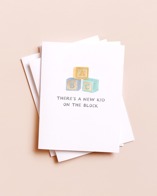 New Kid On The Block Baby Card