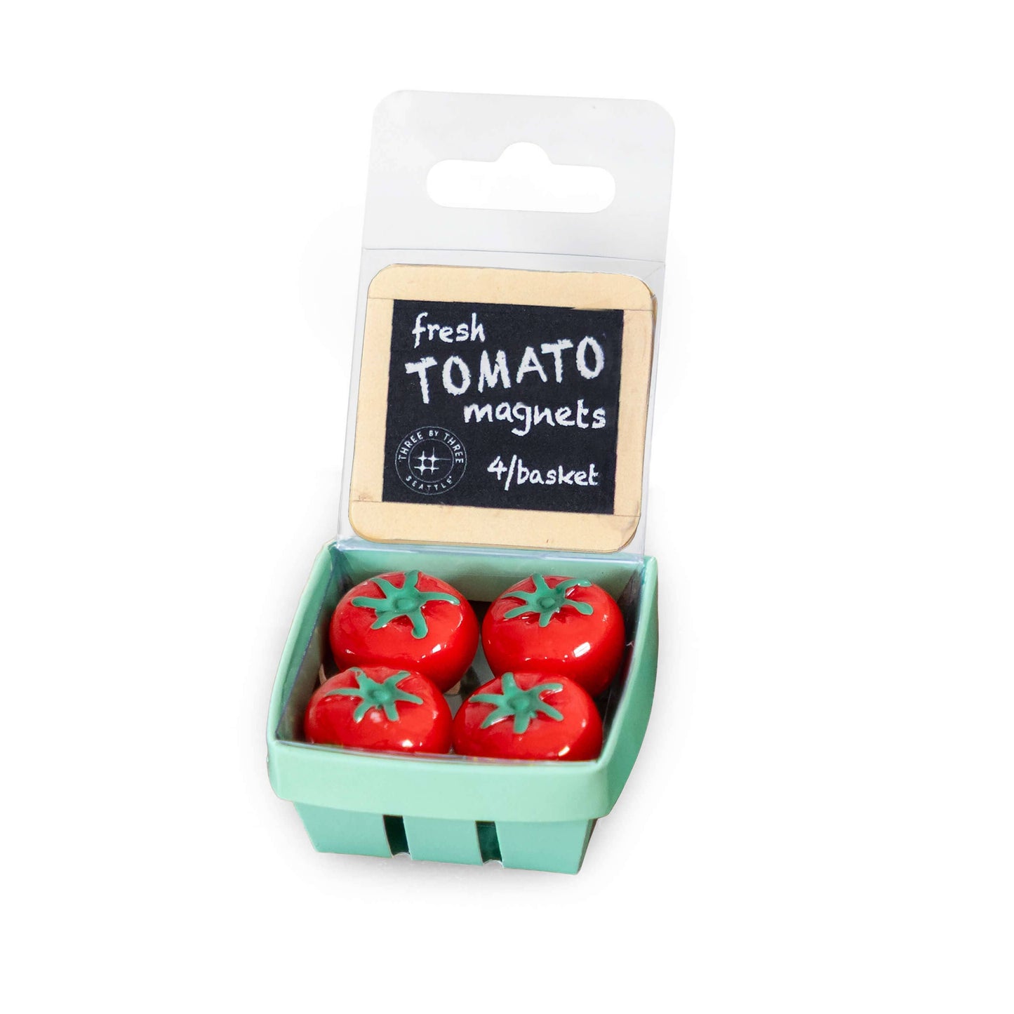 Colorful Tomato Magnets - Set of Four