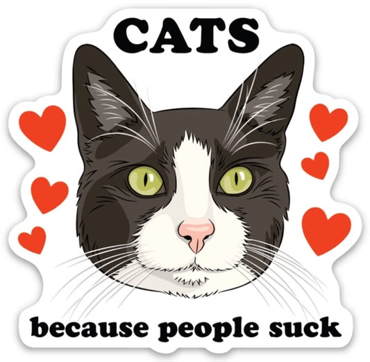 Cats Over People Sticker