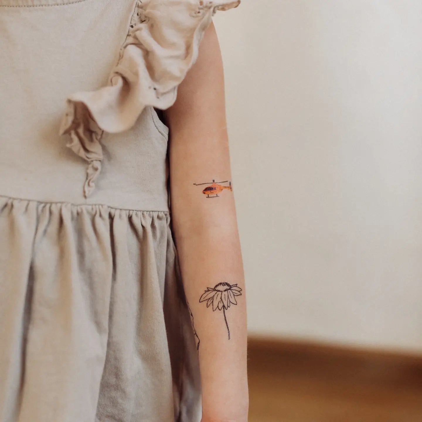 Coneflower + Honeybees Tattoos