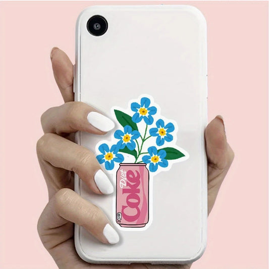 Diet Coke Flowers Sticker