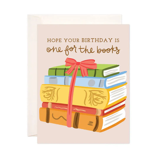 For The Books Birthday Card
