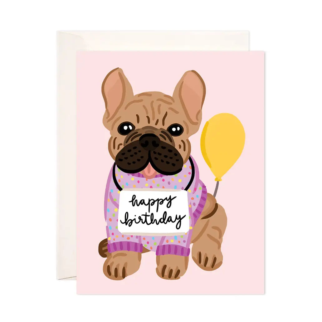 Frenchie Birthday Card