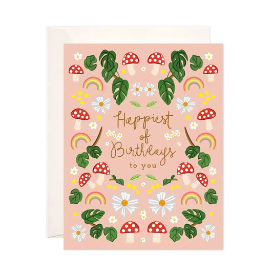 Happiest Mushroom Birthday Card