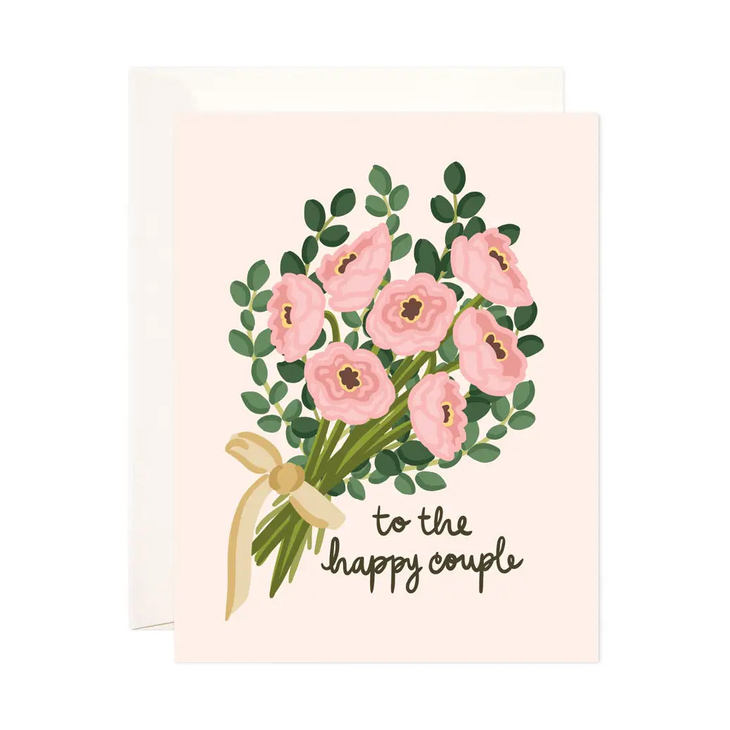 Happy Couple Bouquet Card