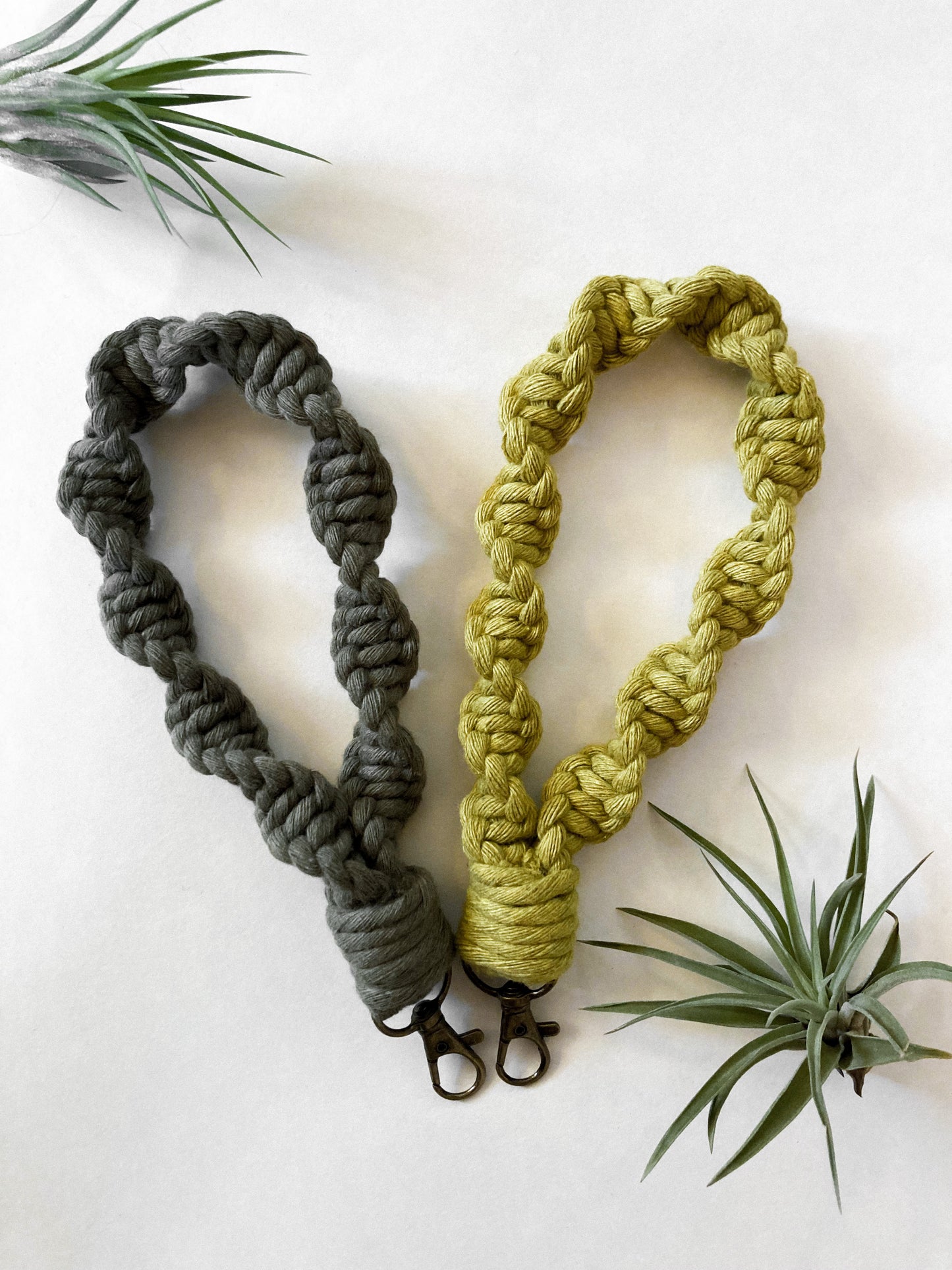 Macrame Twisted Wristlet Keychain