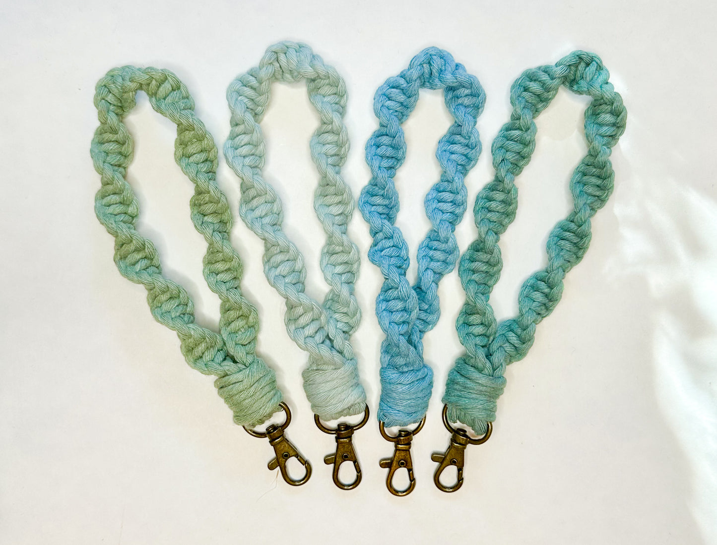 Macrame Twisted Wristlet Keychain
