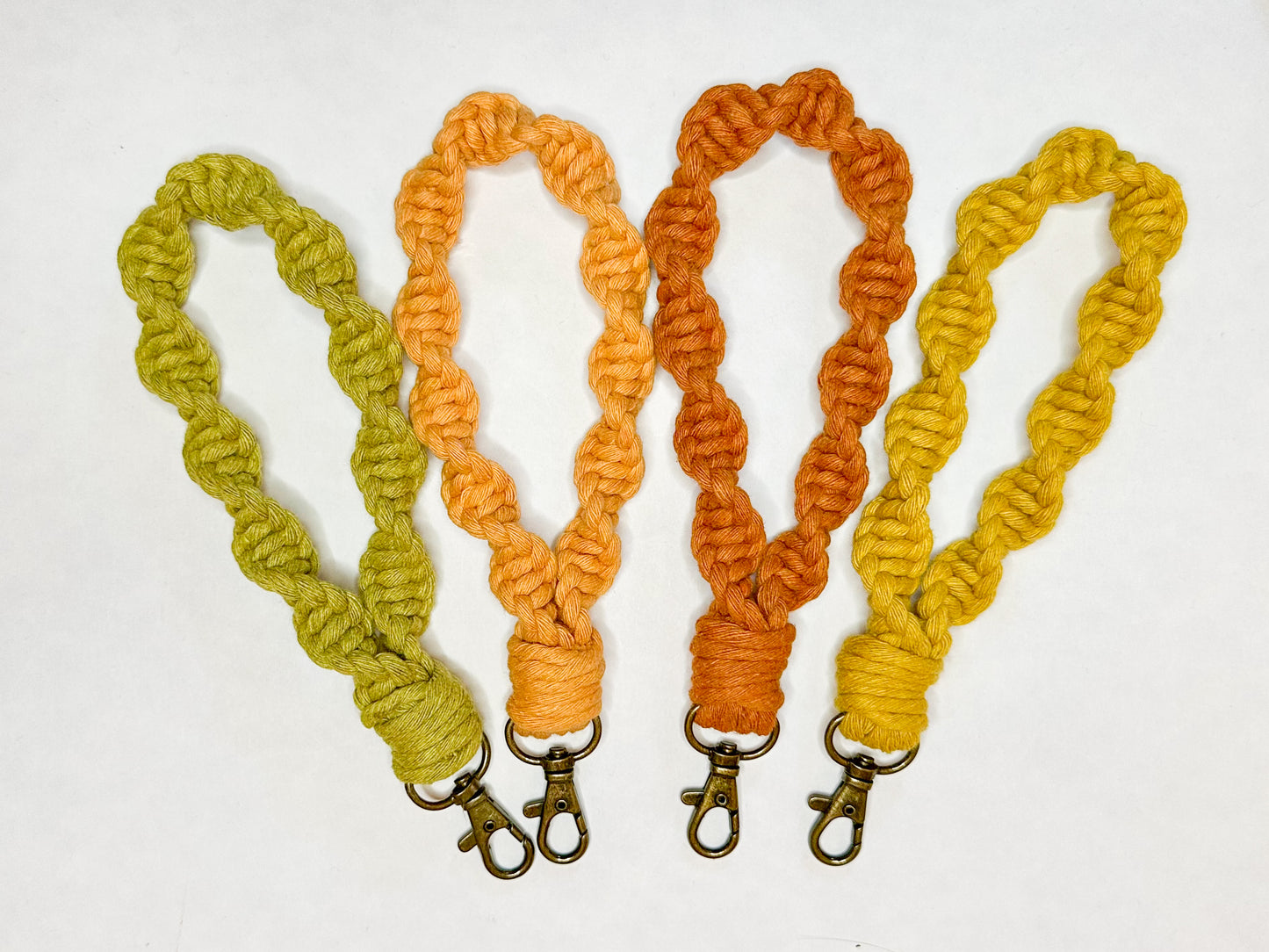 Macrame Twisted Wristlet Keychain