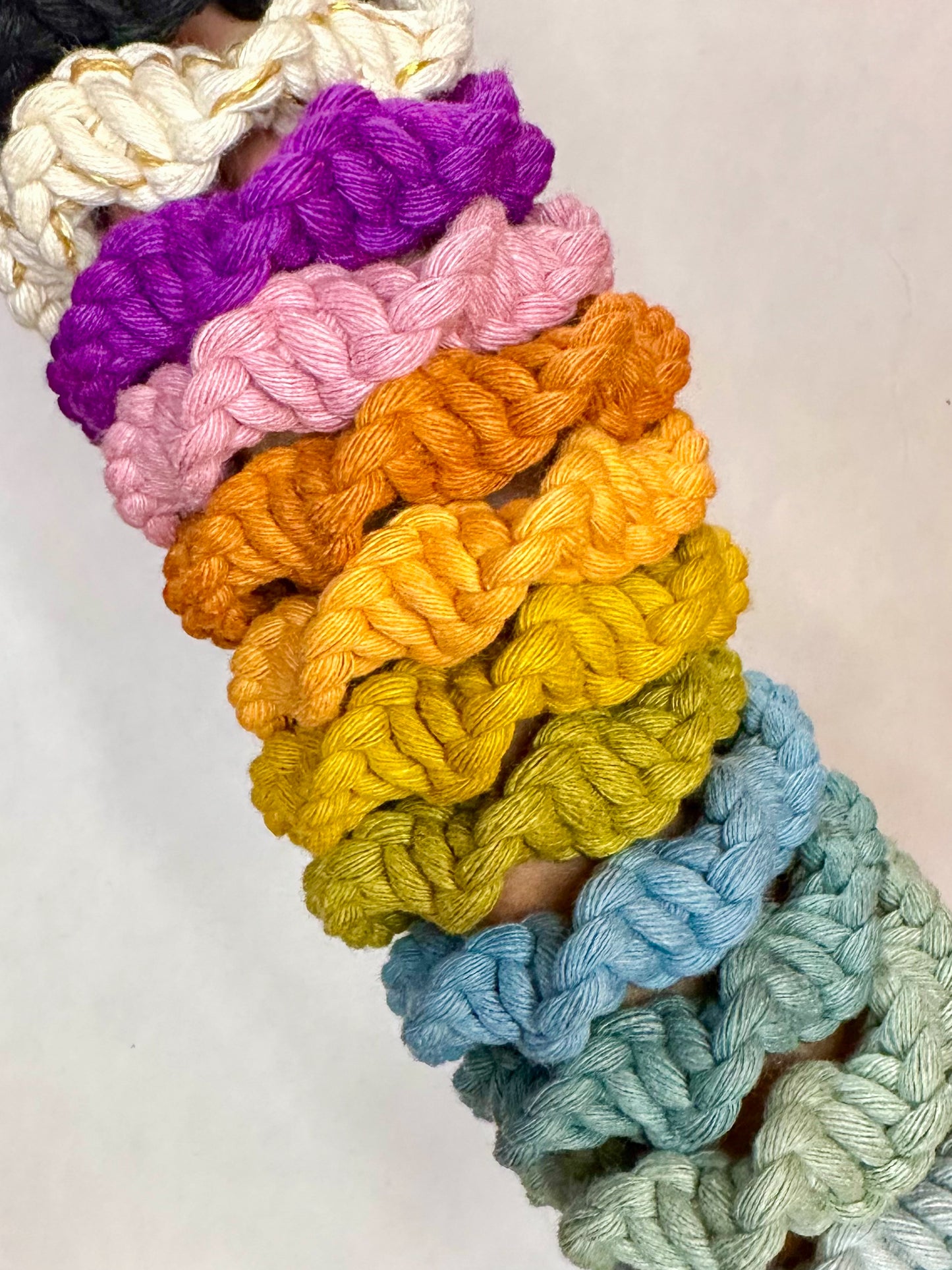 Macrame Twisted Wristlet Keychain