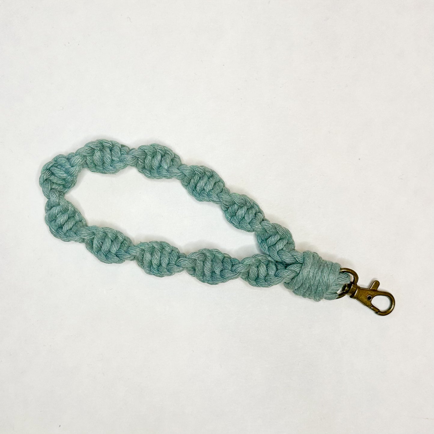 Macrame Twisted Wristlet Keychain