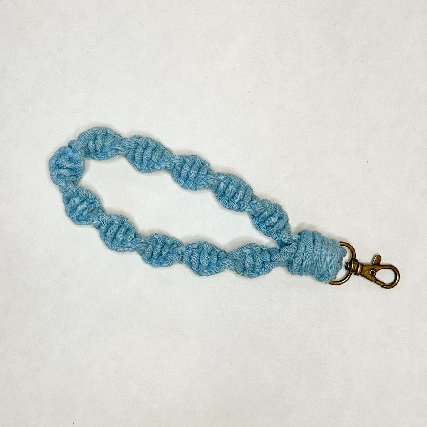 Macrame Twisted Wristlet Keychain