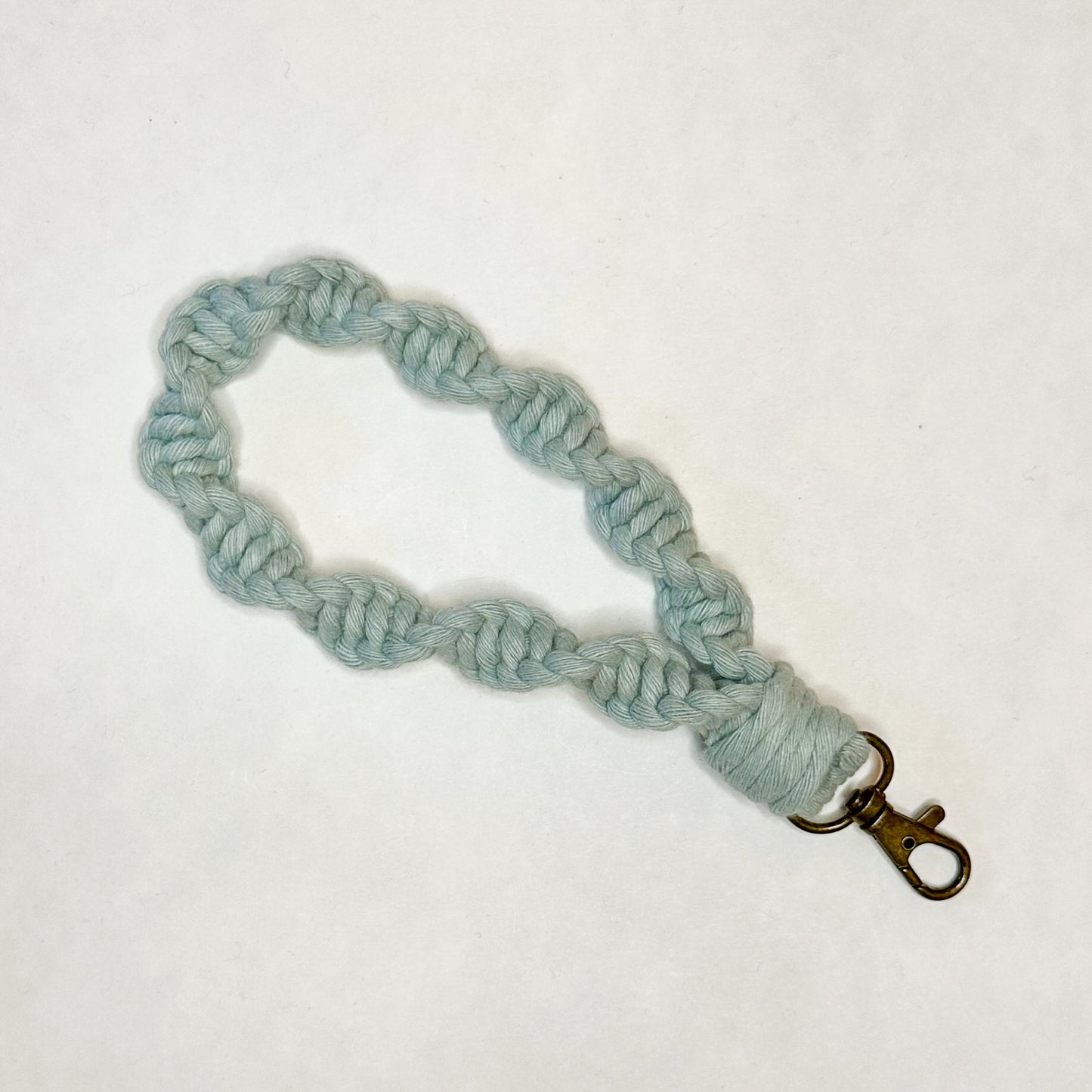 Macrame Twisted Wristlet Keychain