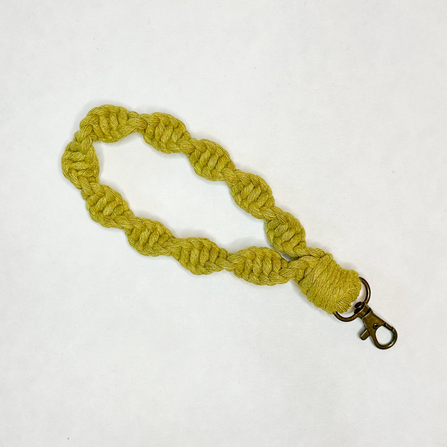 Macrame Twisted Wristlet Keychain