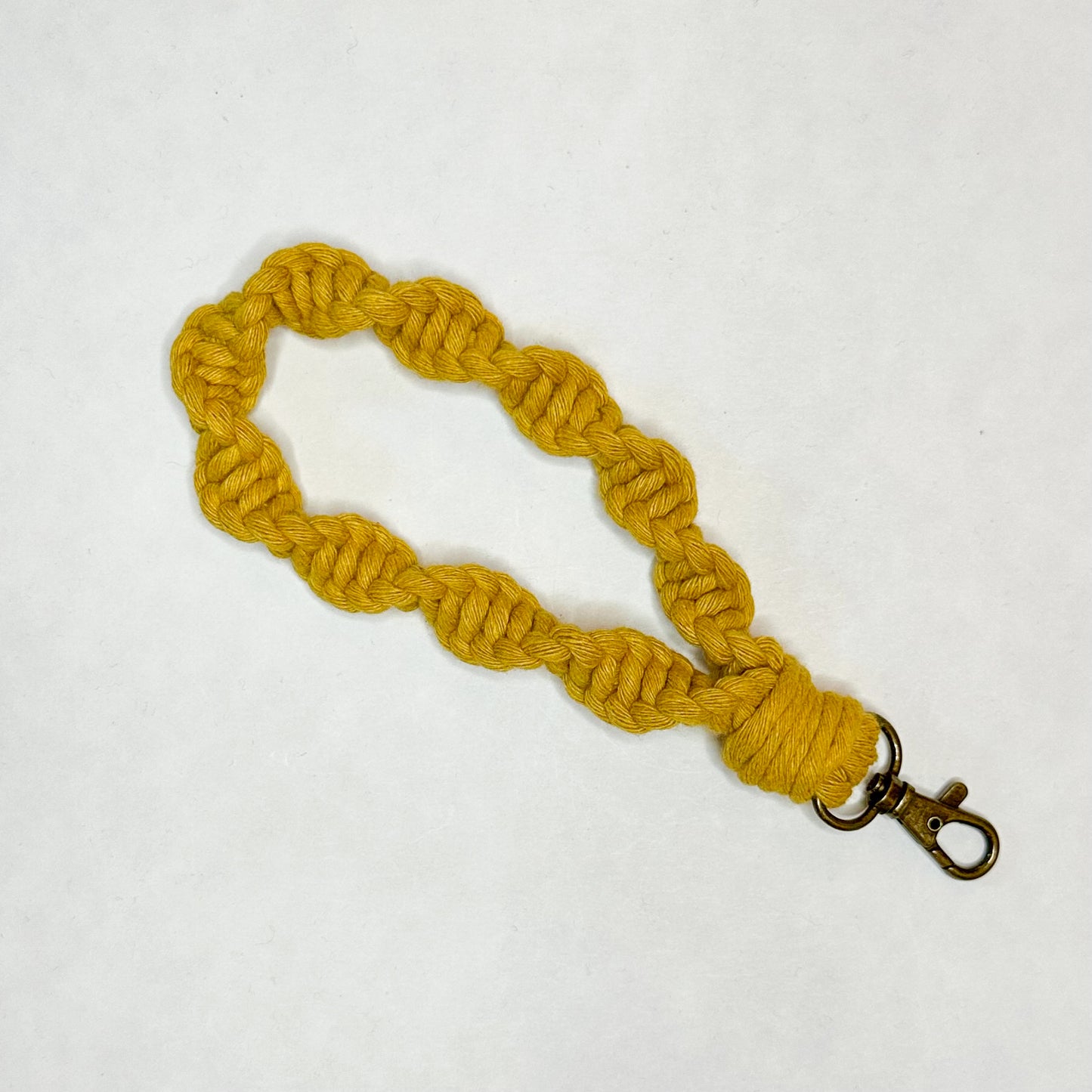 Macrame Twisted Wristlet Keychain