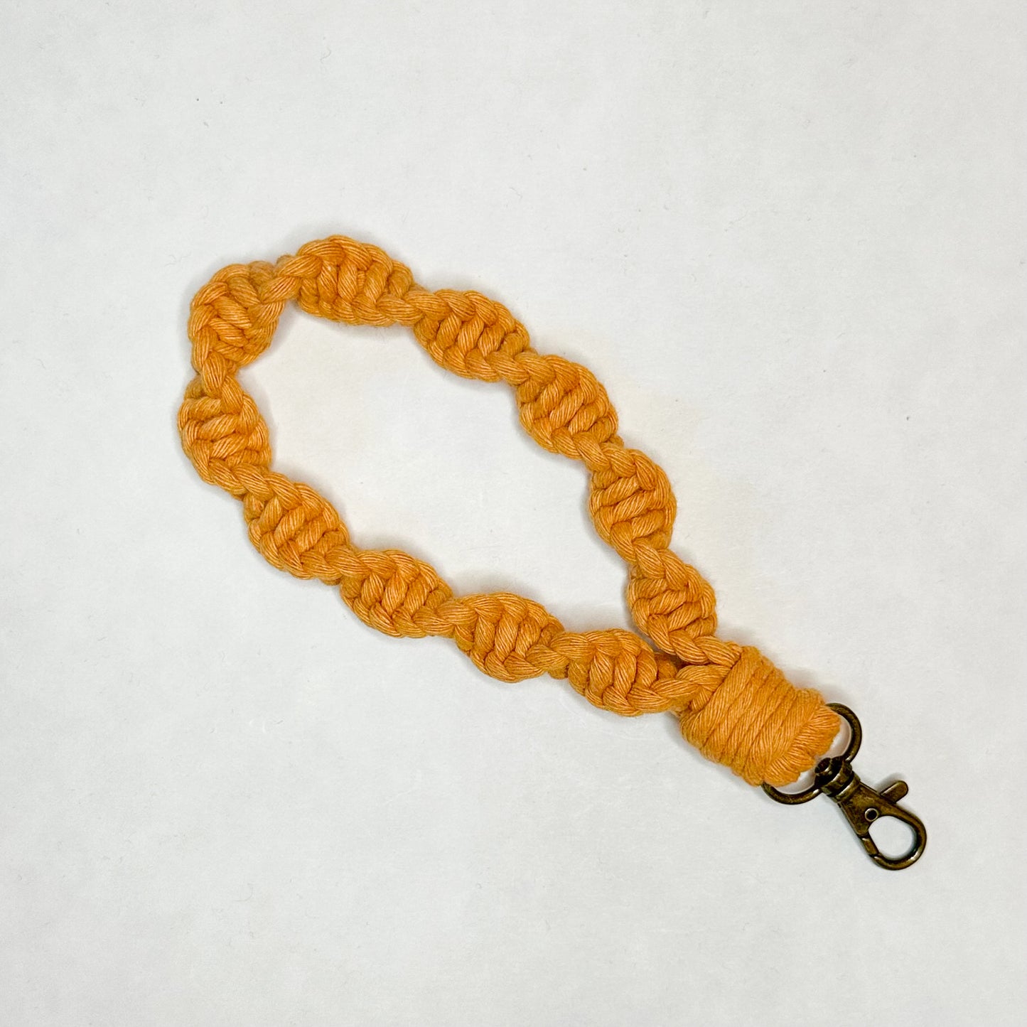 Macrame Twisted Wristlet Keychain