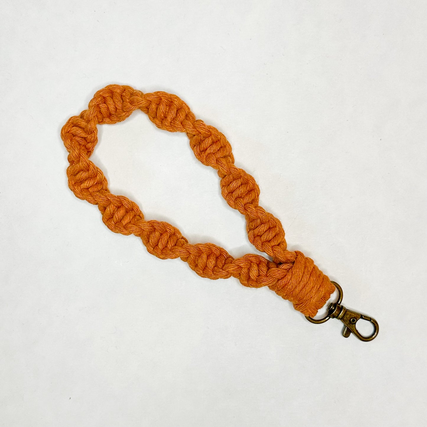 Macrame Twisted Wristlet Keychain