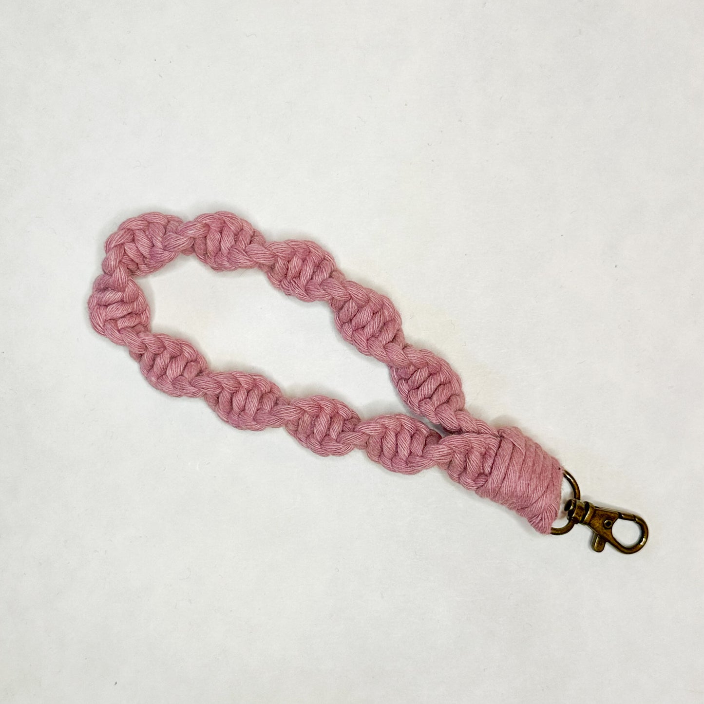 Macrame Twisted Wristlet Keychain