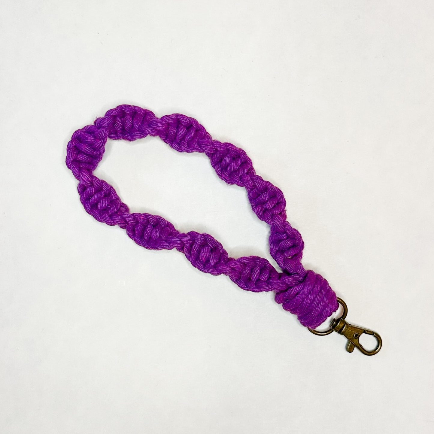 Macrame Twisted Wristlet Keychain