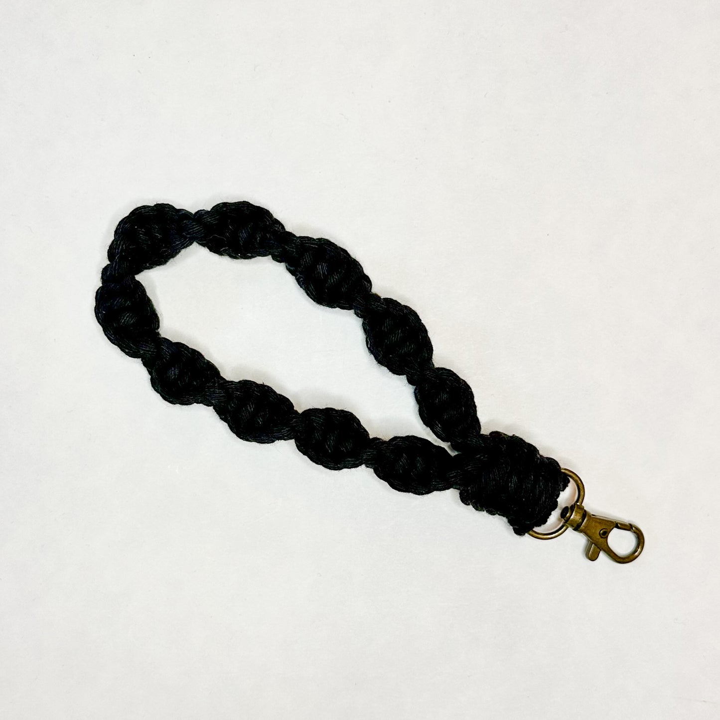 Macrame Twisted Wristlet Keychain
