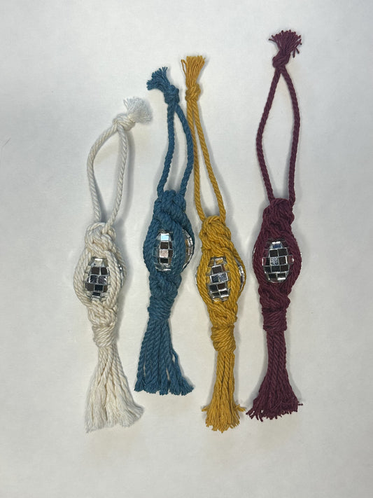 Disco Macrame Ornament