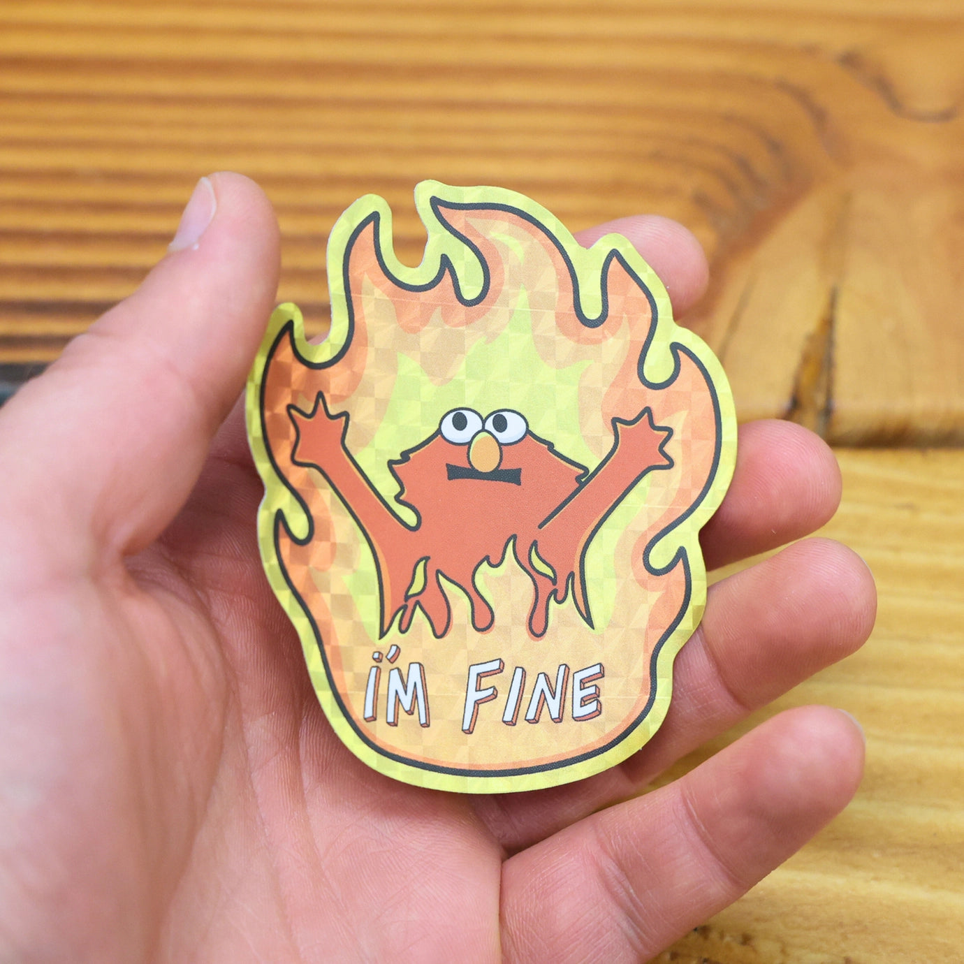I'm Fine Elmo Sticker