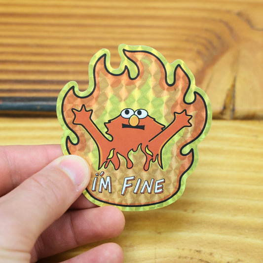 I'm Fine Elmo Sticker