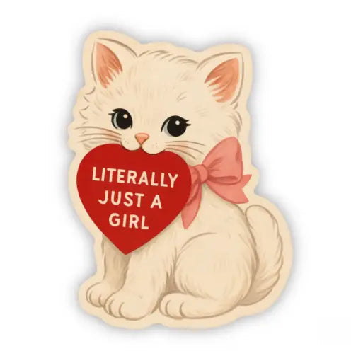Just a Girl Kitty Sticker