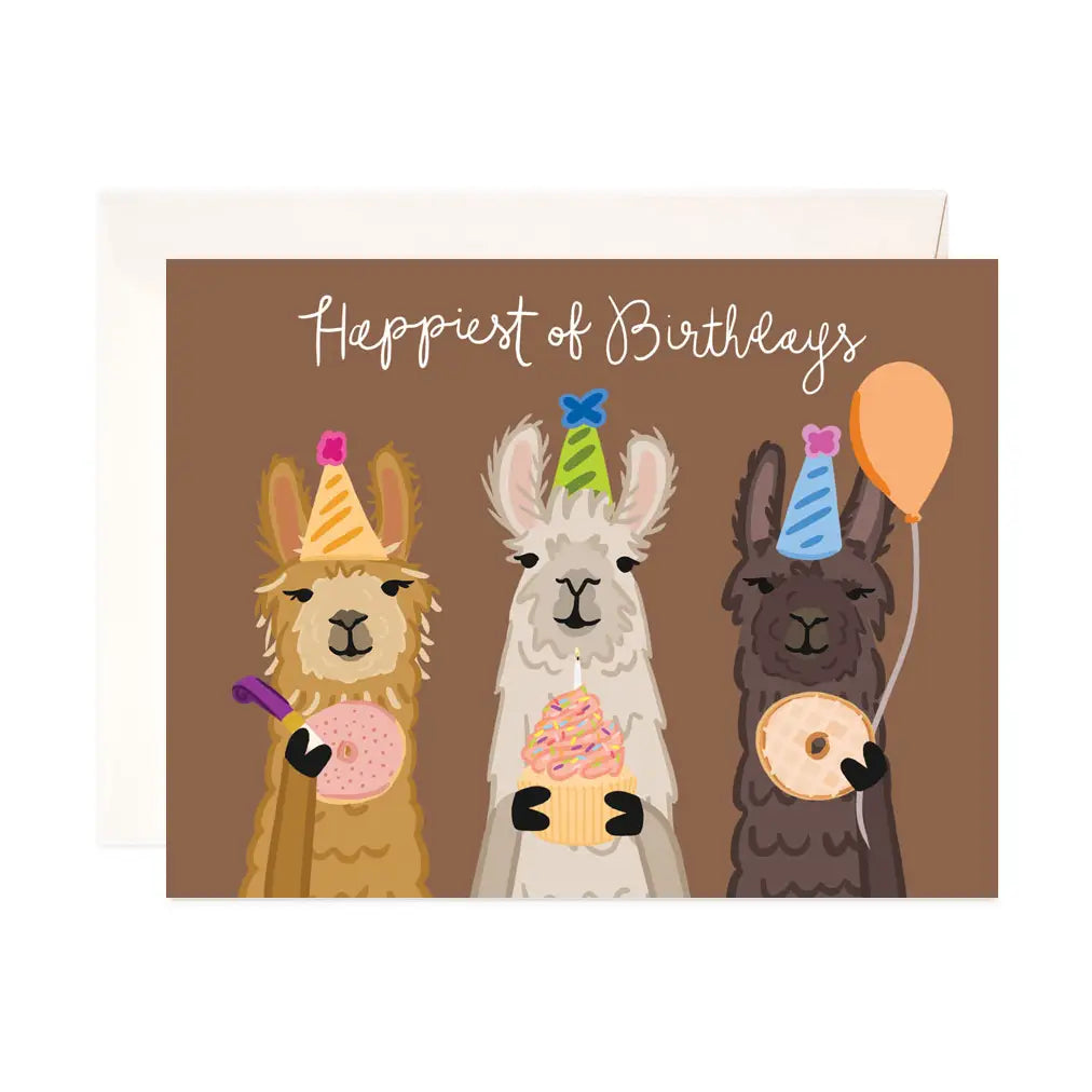 Llama Birthday Card