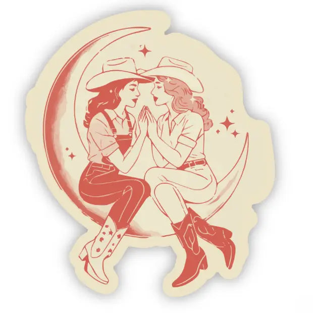 Moon Cowgirls Sticker