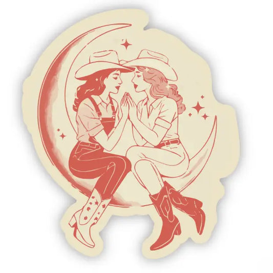 Moon Cowgirls Sticker