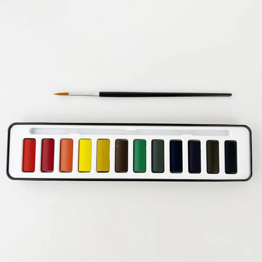 Watercolor Paint & Brush Set