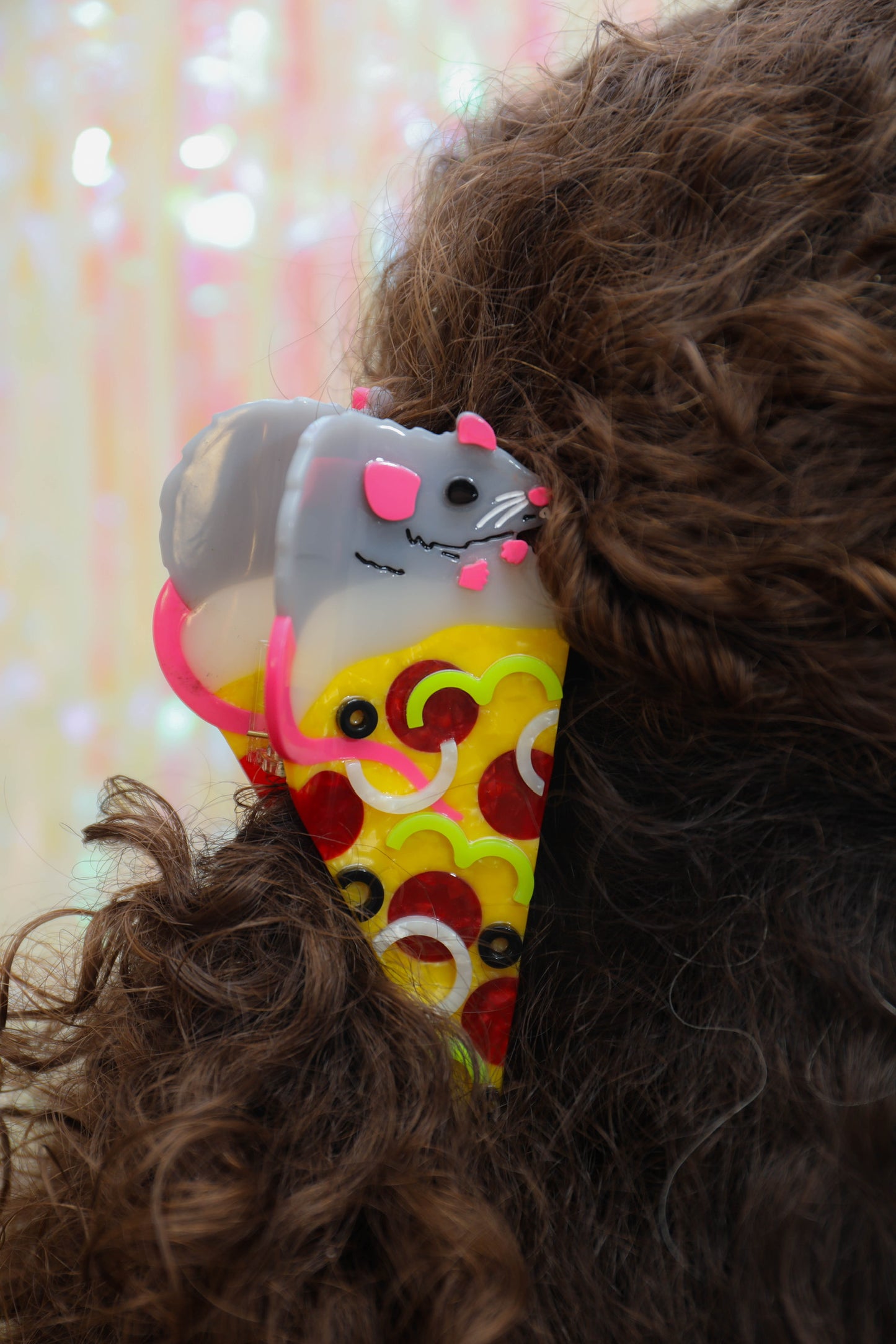 Pizza Rat Hair Clip