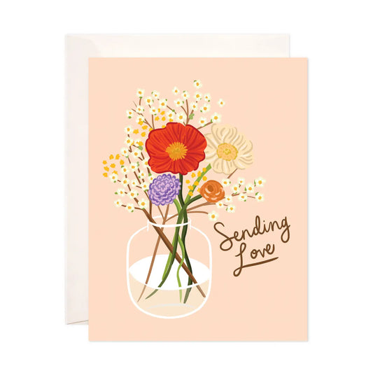 Sending Love Vase Card
