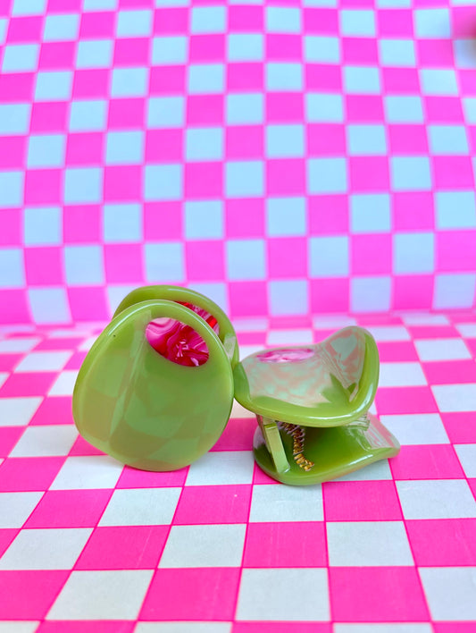 Mini Stuffed Olive Hair Clip